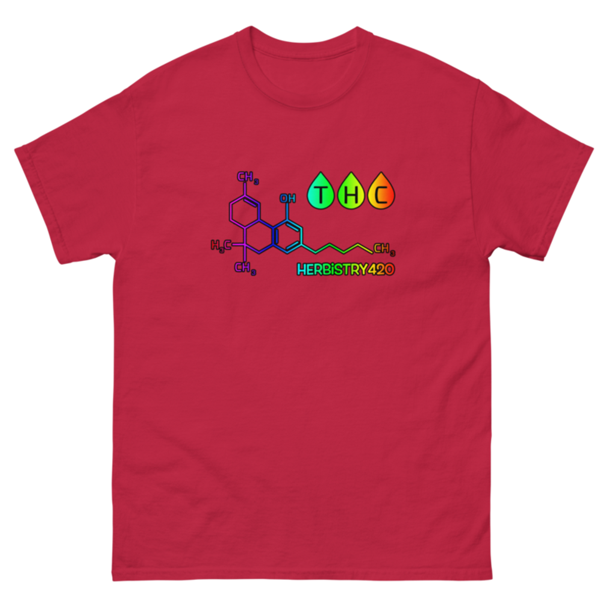 THC Molecule – Unisex Classic Tee — cardinal