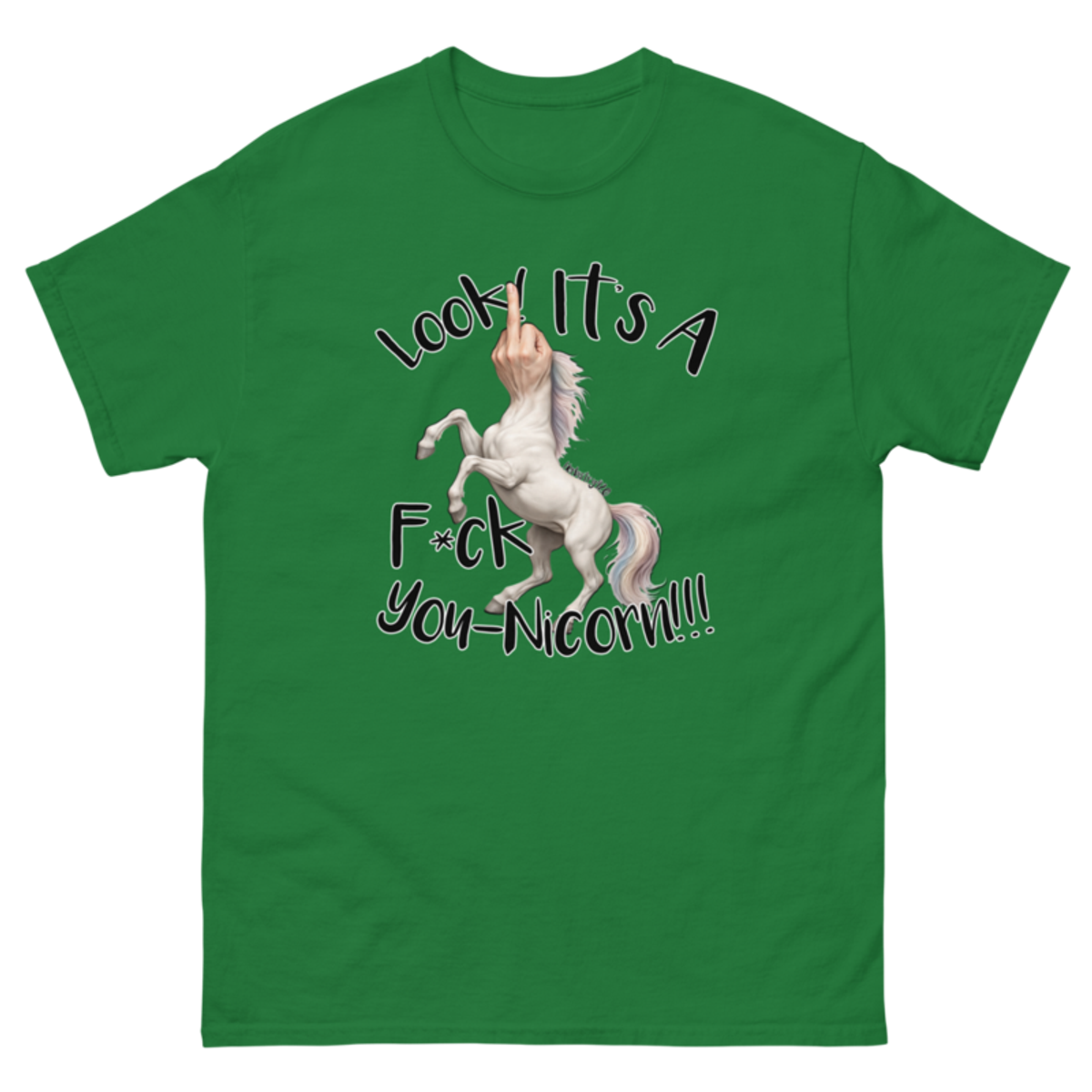 F•ck Unicorn – Unisex classic tee — turf green