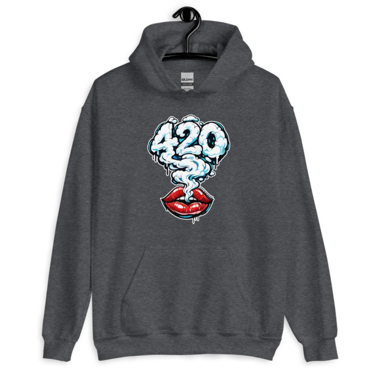 Those Lips – Unisex Hoodie — dark heather