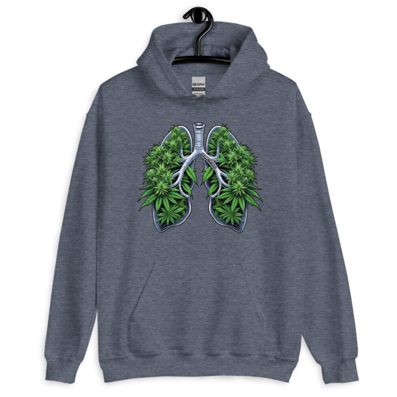 Weed Lungs – Unisex Hoodie — heather sport dark navy
