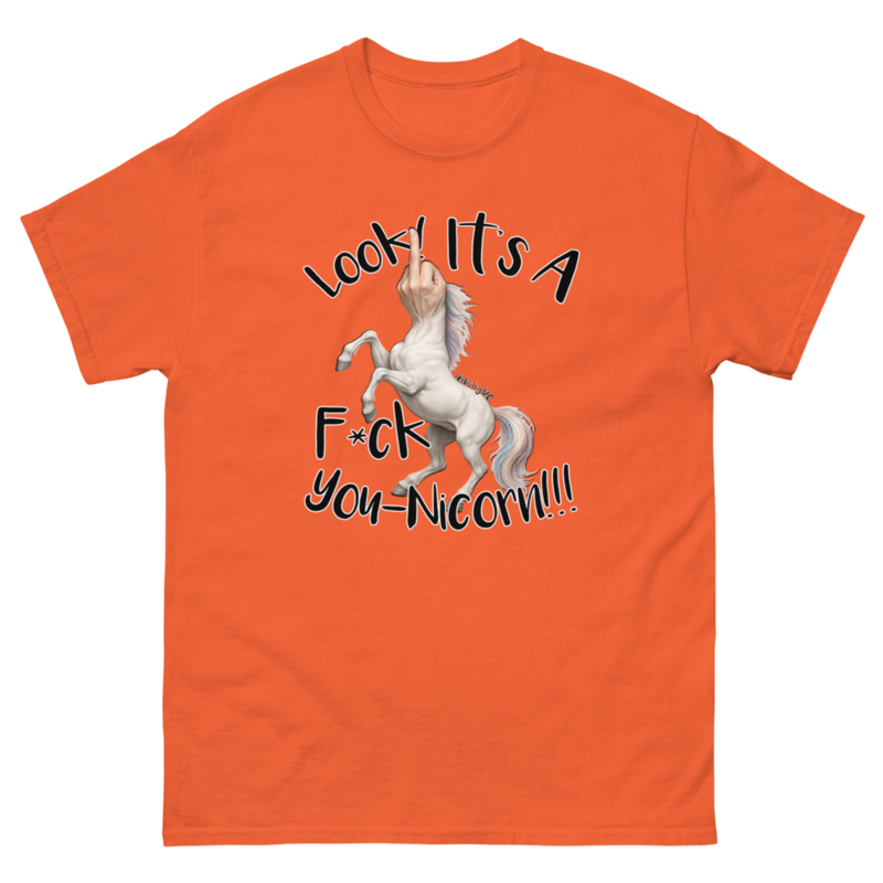 F•ck Unicorn – Unisex classic tee — orange