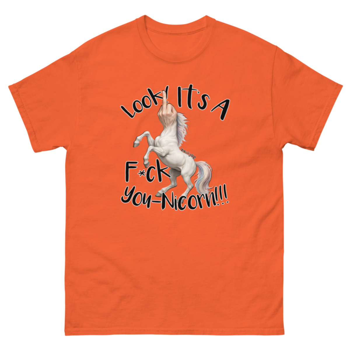 F•ck Unicorn – Unisex classic tee — orange