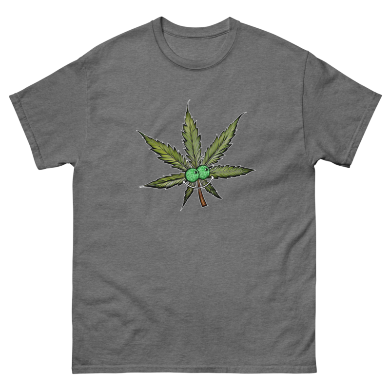 Happy Leaf – Unisex Classic Tee — graphite heather