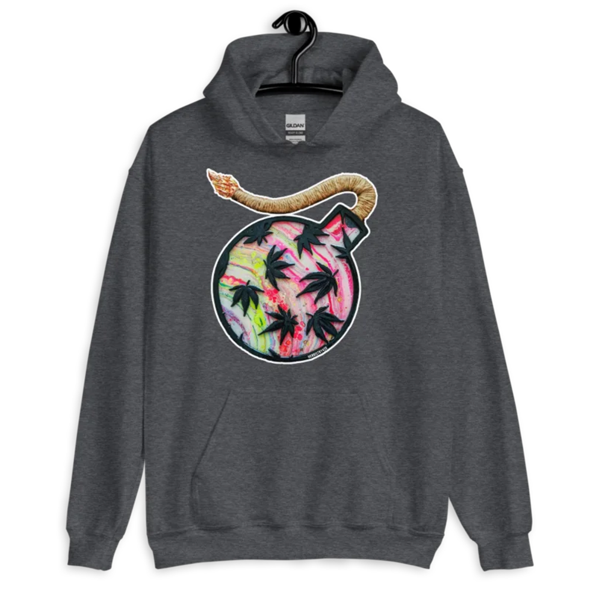 Da Bomb – Red – Unisex Hoodie — dark heather