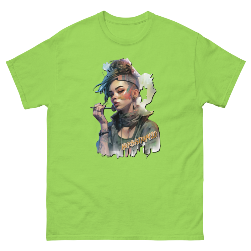 Steampunk Girl 2 – Unisex Classic Tee — lime