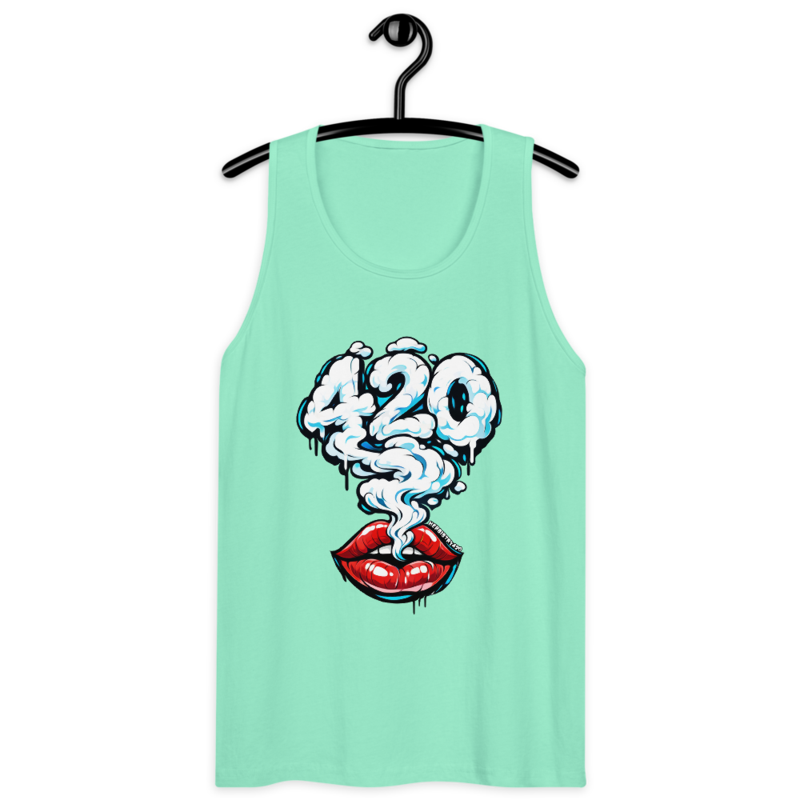 Those Lips – Men’s premium tank top — mint
