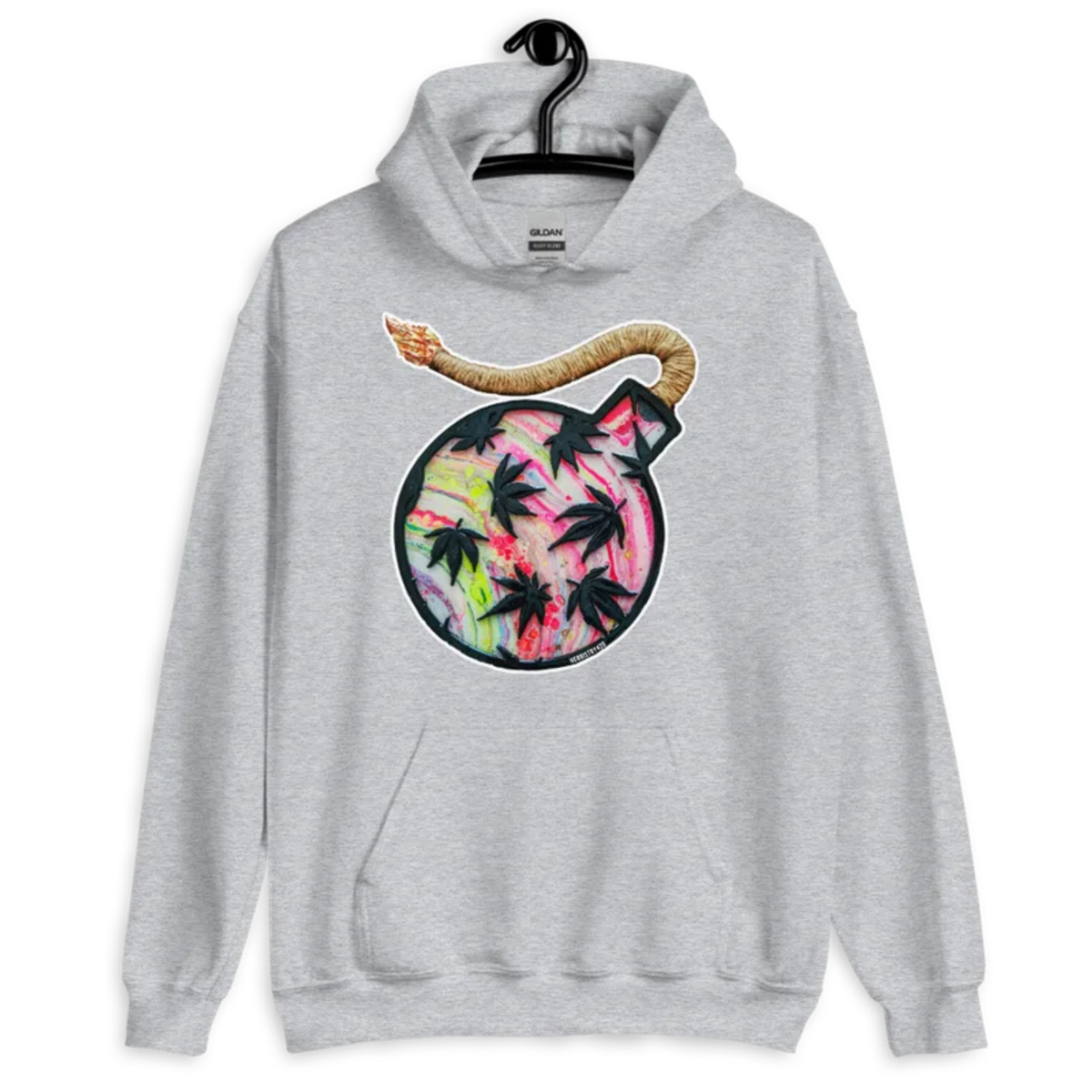 Da Bomb – Red – Unisex Hoodie — sport grey