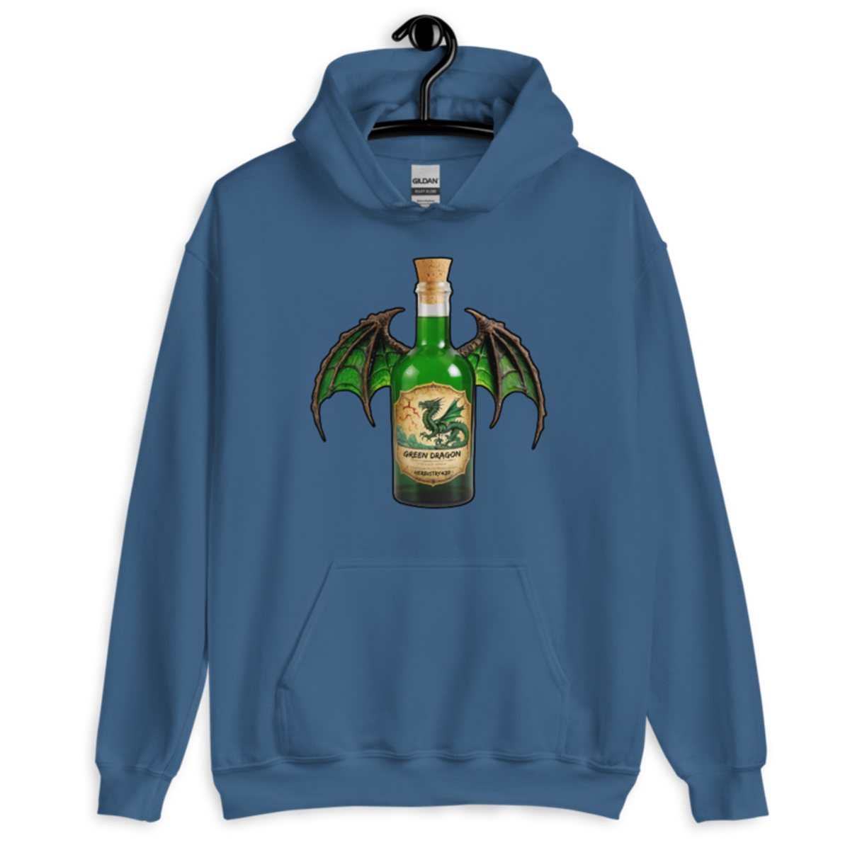 Green Dragon – Unisex Hoodie — indigo blue