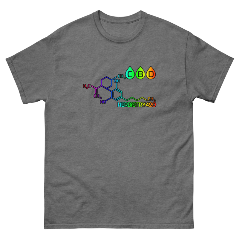 CBD Molecule – Unisex Classic Tee — graphite heather