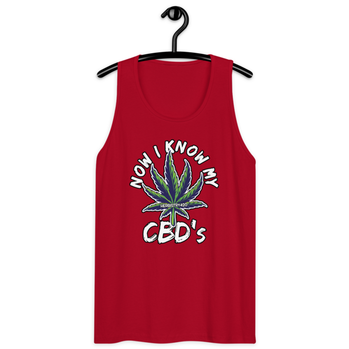 Now I Know My – Men’s premium tank top — red