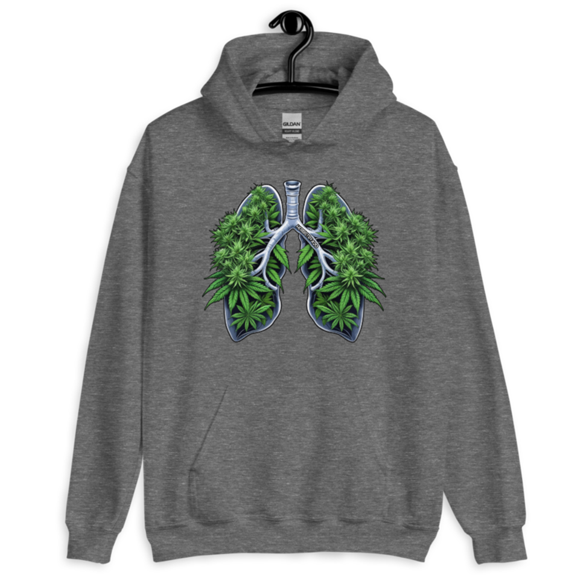 Weed Lungs – Unisex Hoodie — graphite heather