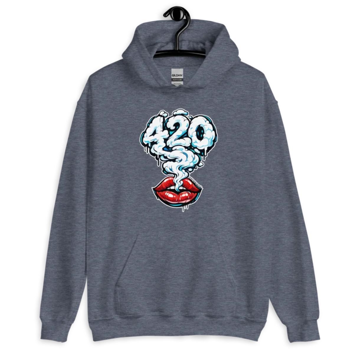 Those Lips – Unisex Hoodie — heather sport dark navy