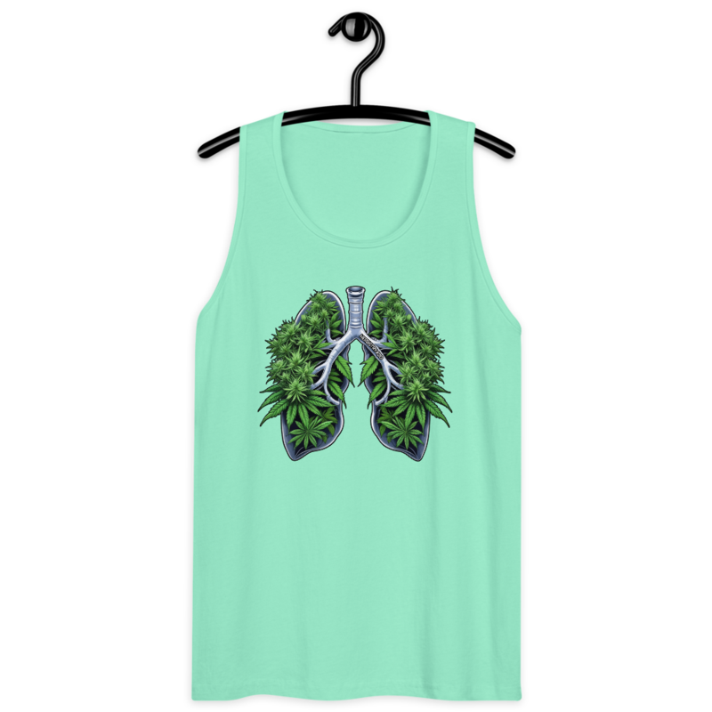 Weed Lungs – Men’s premium tank top — mint
