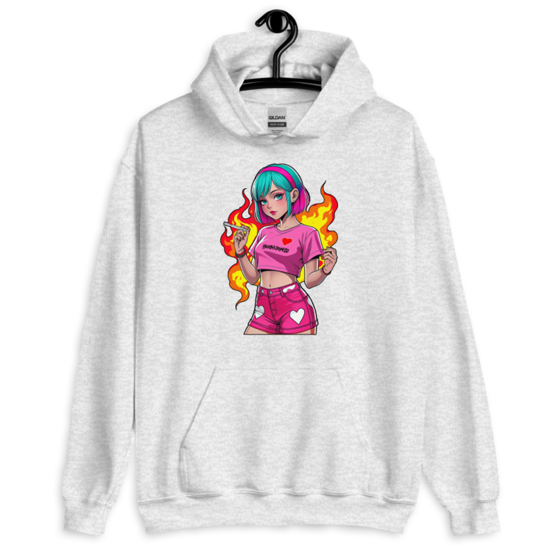 Anime Vape Girl – Unisex Hoodie — ash