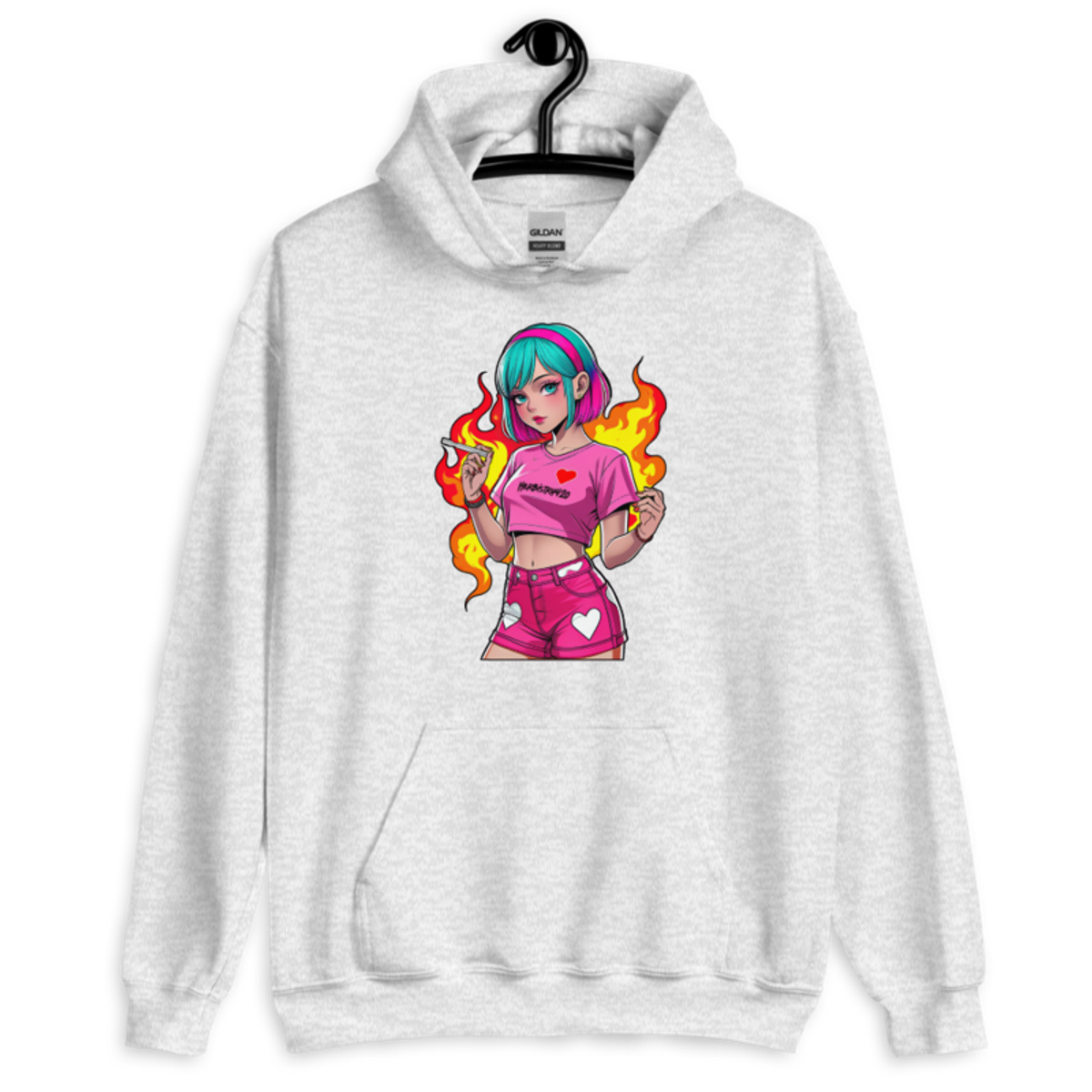 Anime Vape Girl – Unisex Hoodie — ash