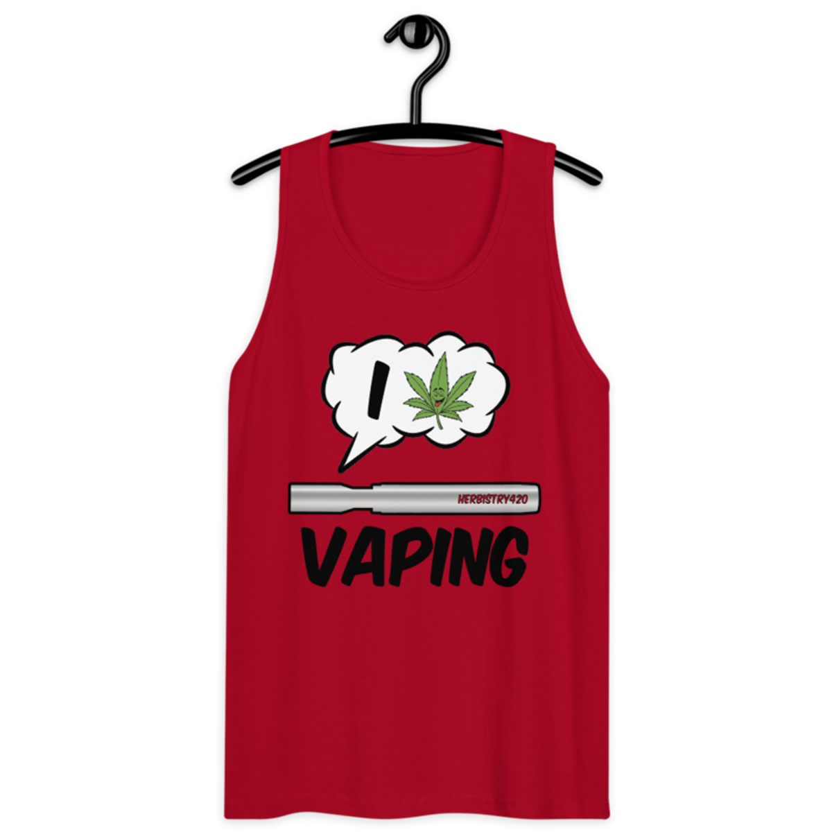 I Love Vaping – Men’s premium tank top — red