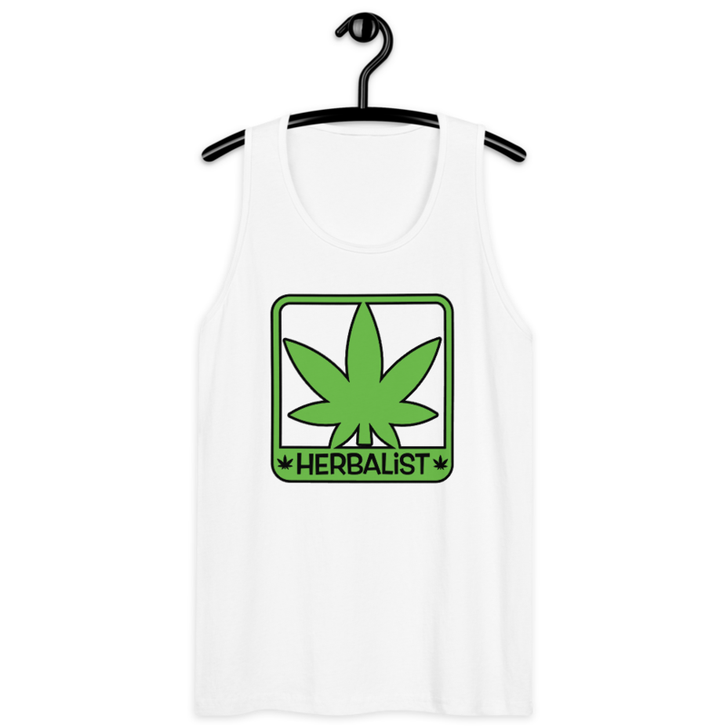 Herbalist – Men’s premium tank top — white