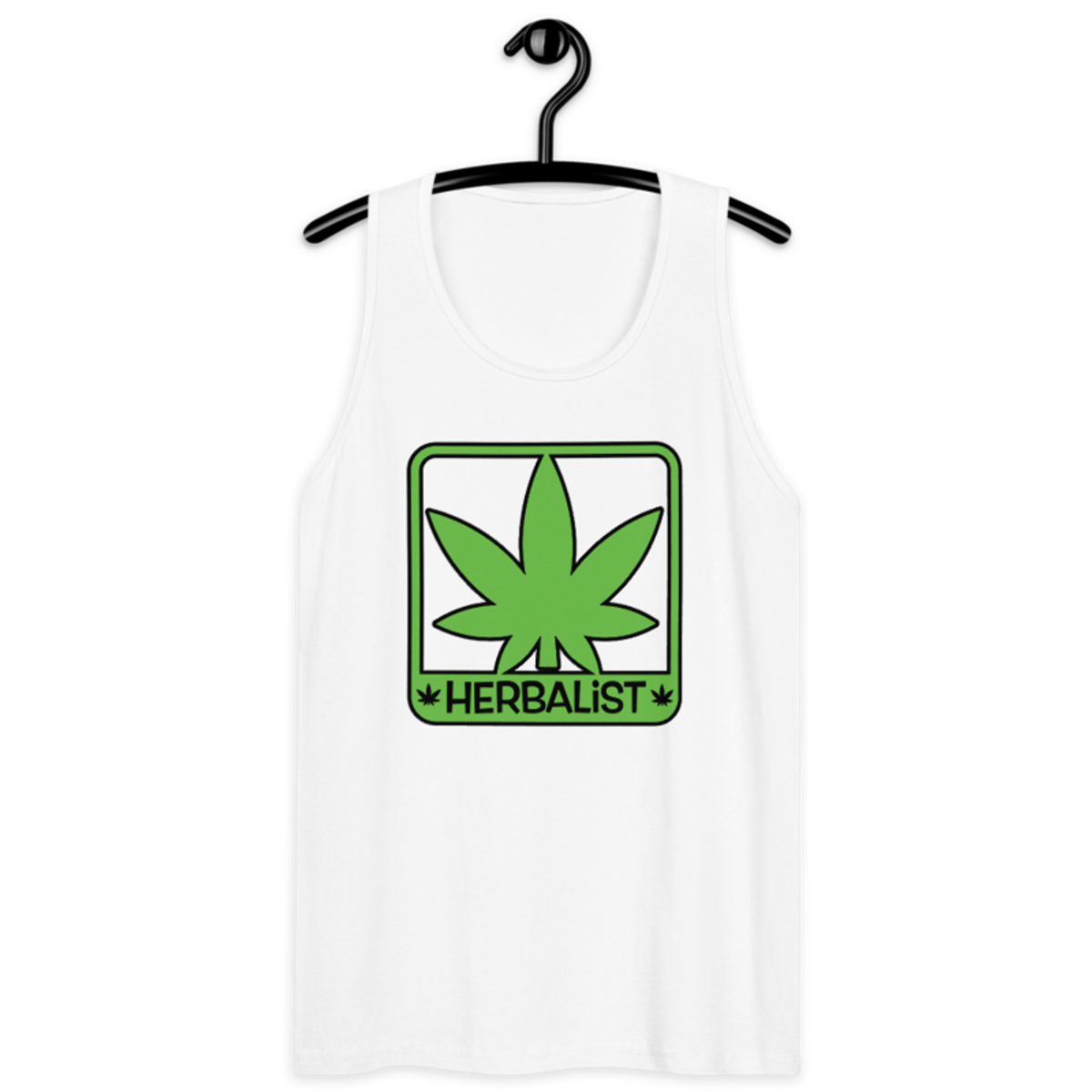 Herbalist – Men’s premium tank top — white
