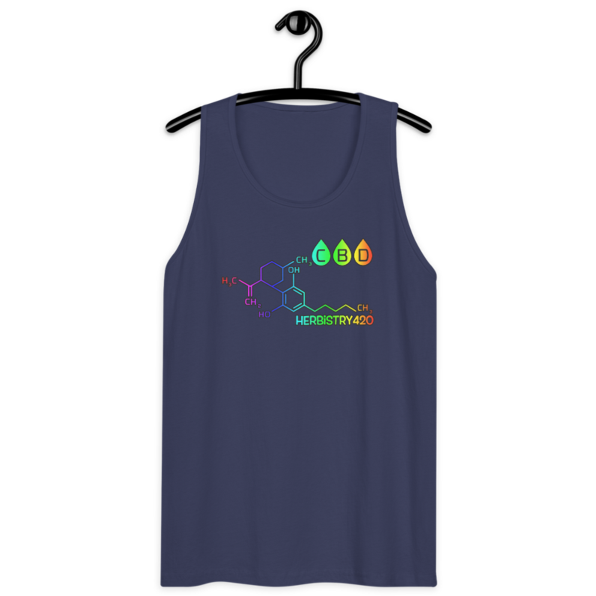 CBD Molecule – Men’s premium tank top — harbor blue