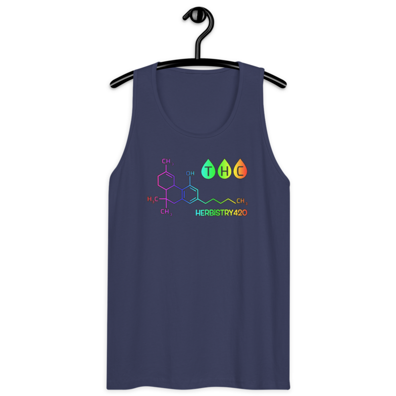 THC Molecule – Men’s premium tank top — harbor blue