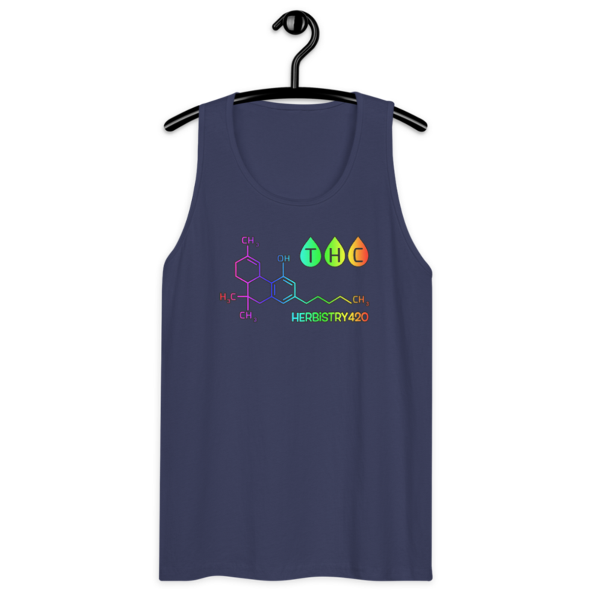 THC Molecule – Men’s premium tank top — harbor blue