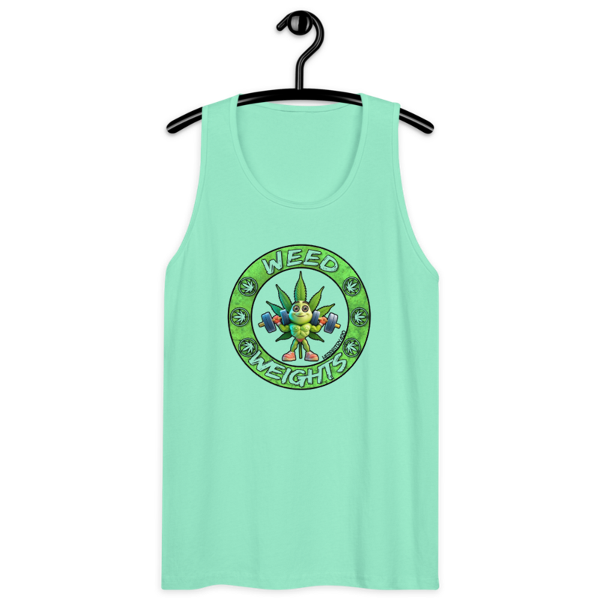 Weed & Weights – Men’s premium tank top — mint