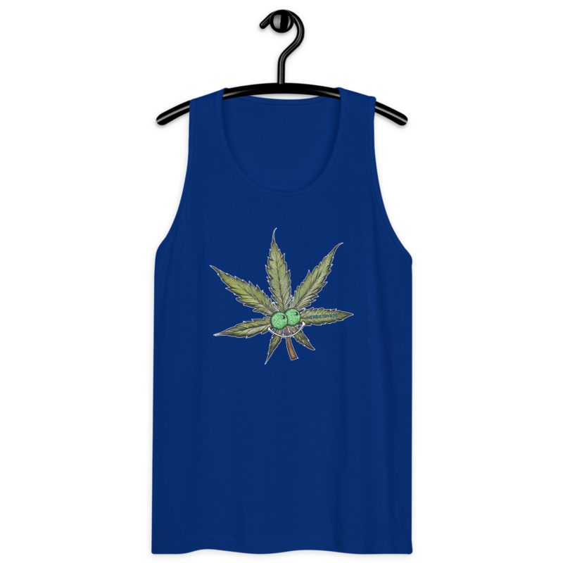 Happy Leaf – Men’s premium tank top — team royal