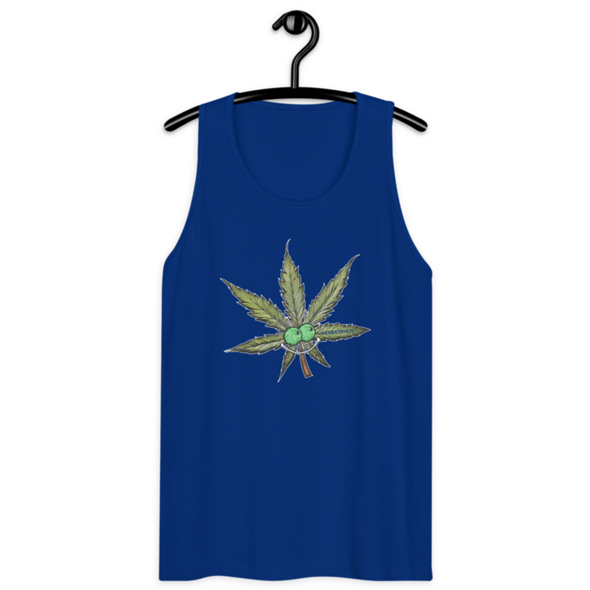 Happy Leaf – Men’s premium tank top — team royal