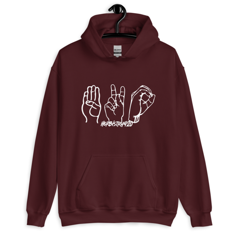 420 Hands – Unisex Hoodie — maroon