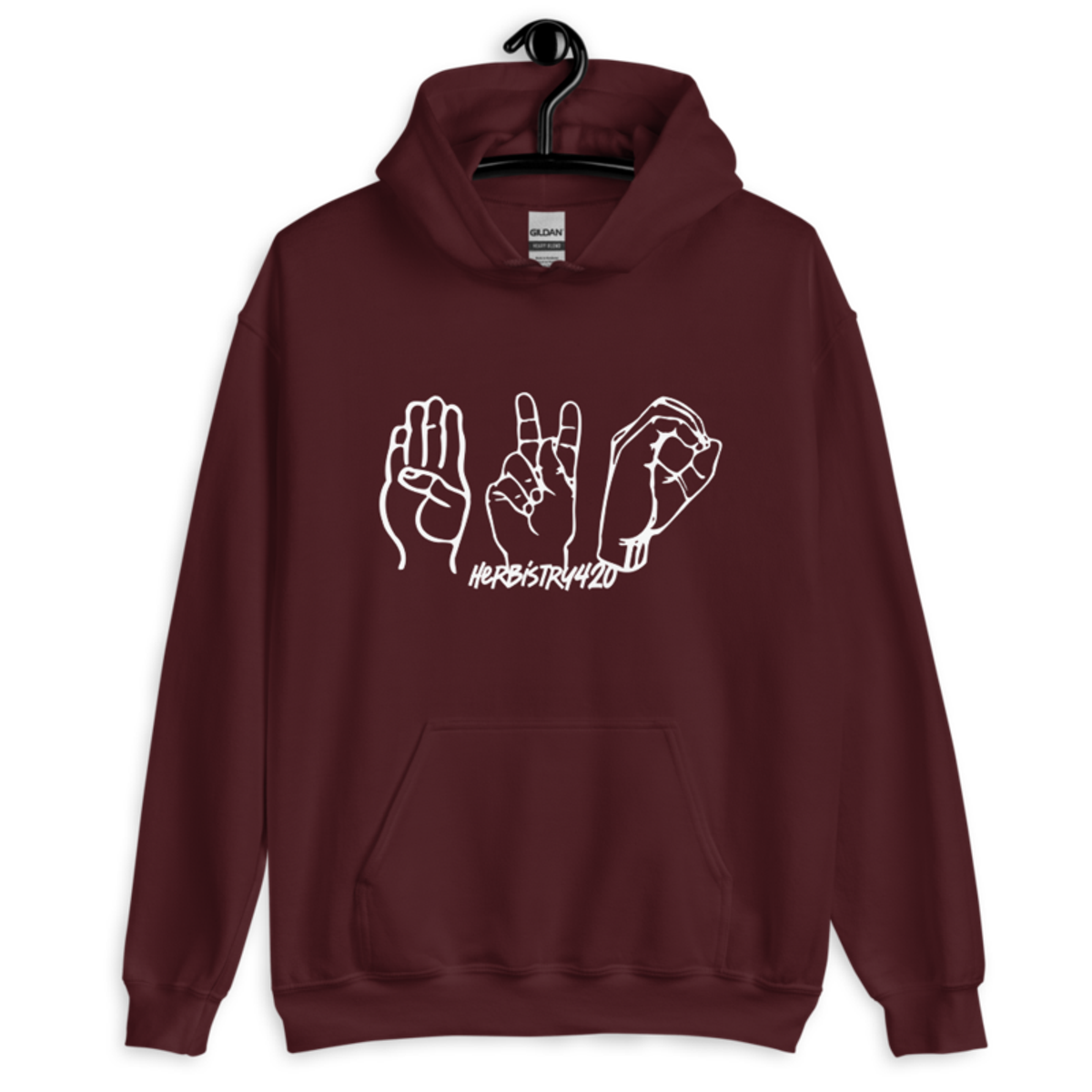 420 Hands – Unisex Hoodie — maroon