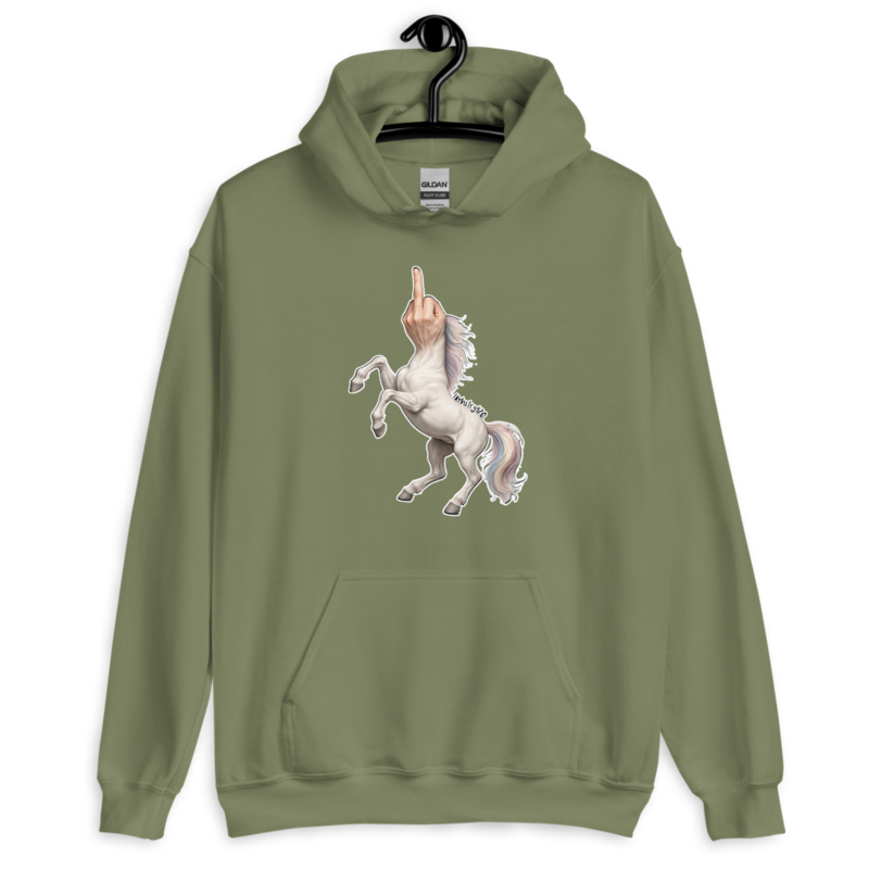 F*ck Unicorn – Unisex Hoodie — military green