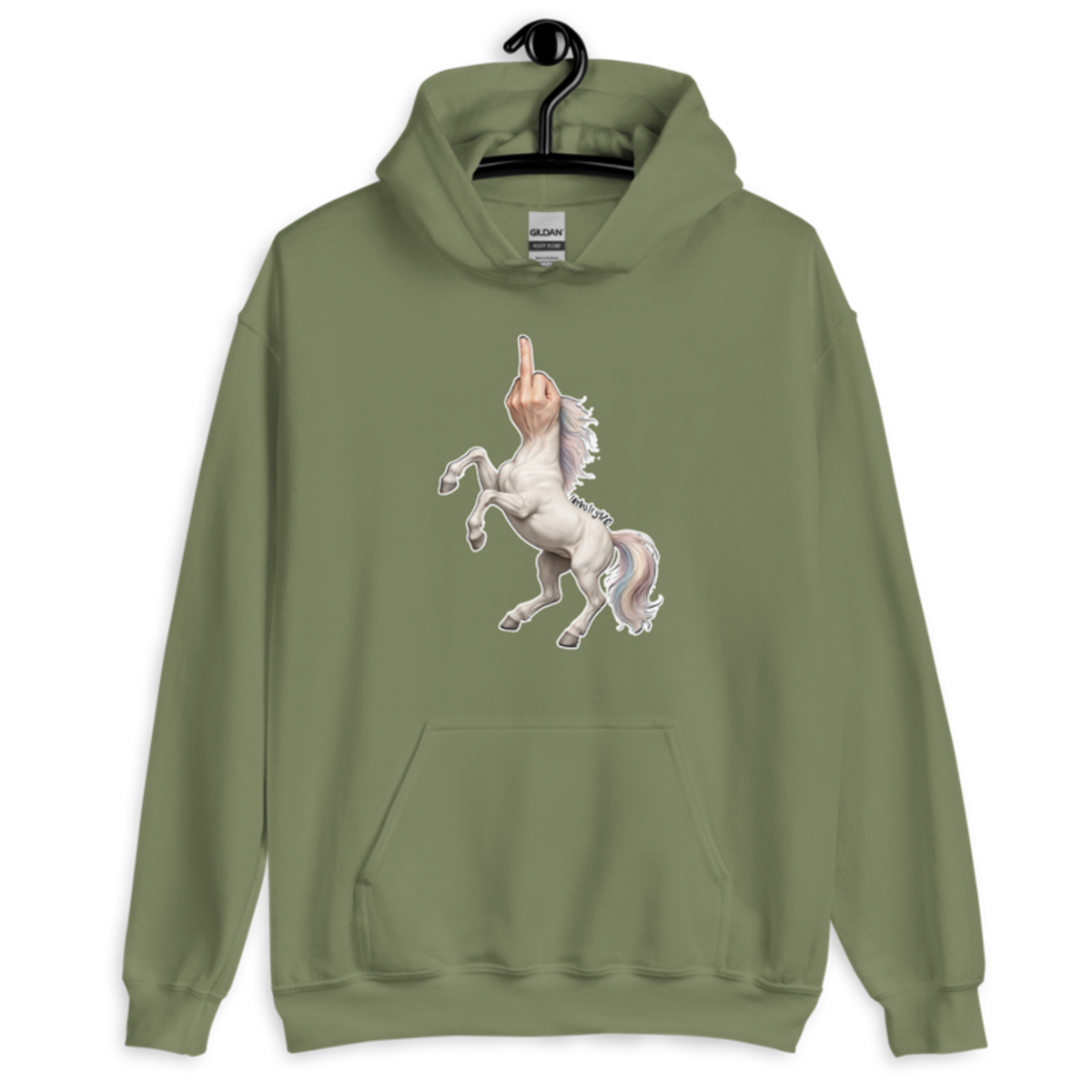 F*ck Unicorn – Unisex Hoodie — military green