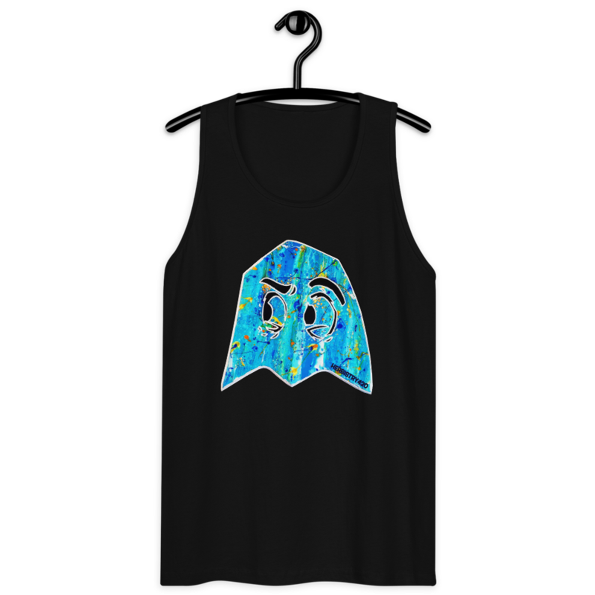 Blue Ghost – Men’s premium tank top — black