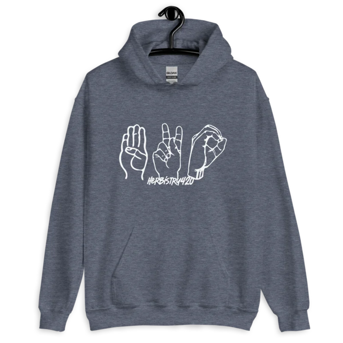 420 Hands – Unisex Hoodie — heather sport dark navy
