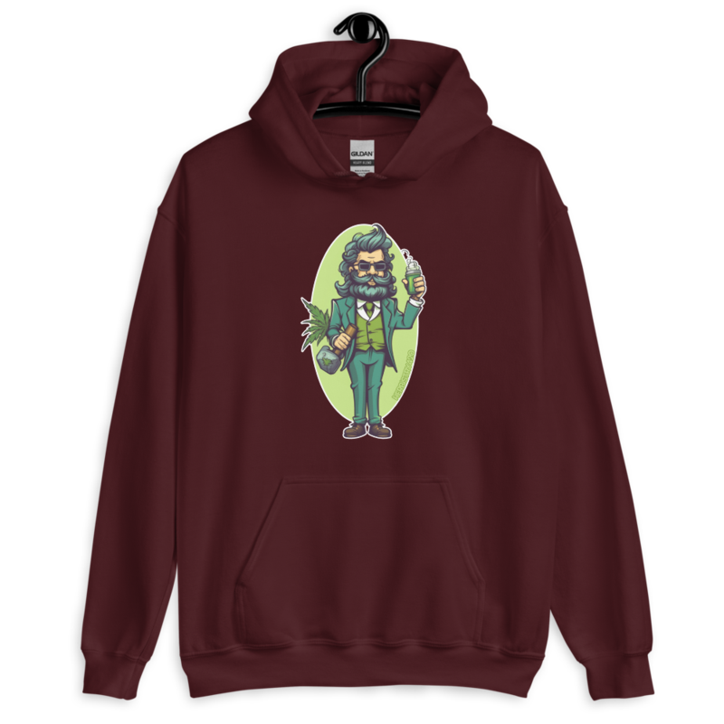 Weed Hipster – Unisex Hoodie — maroon