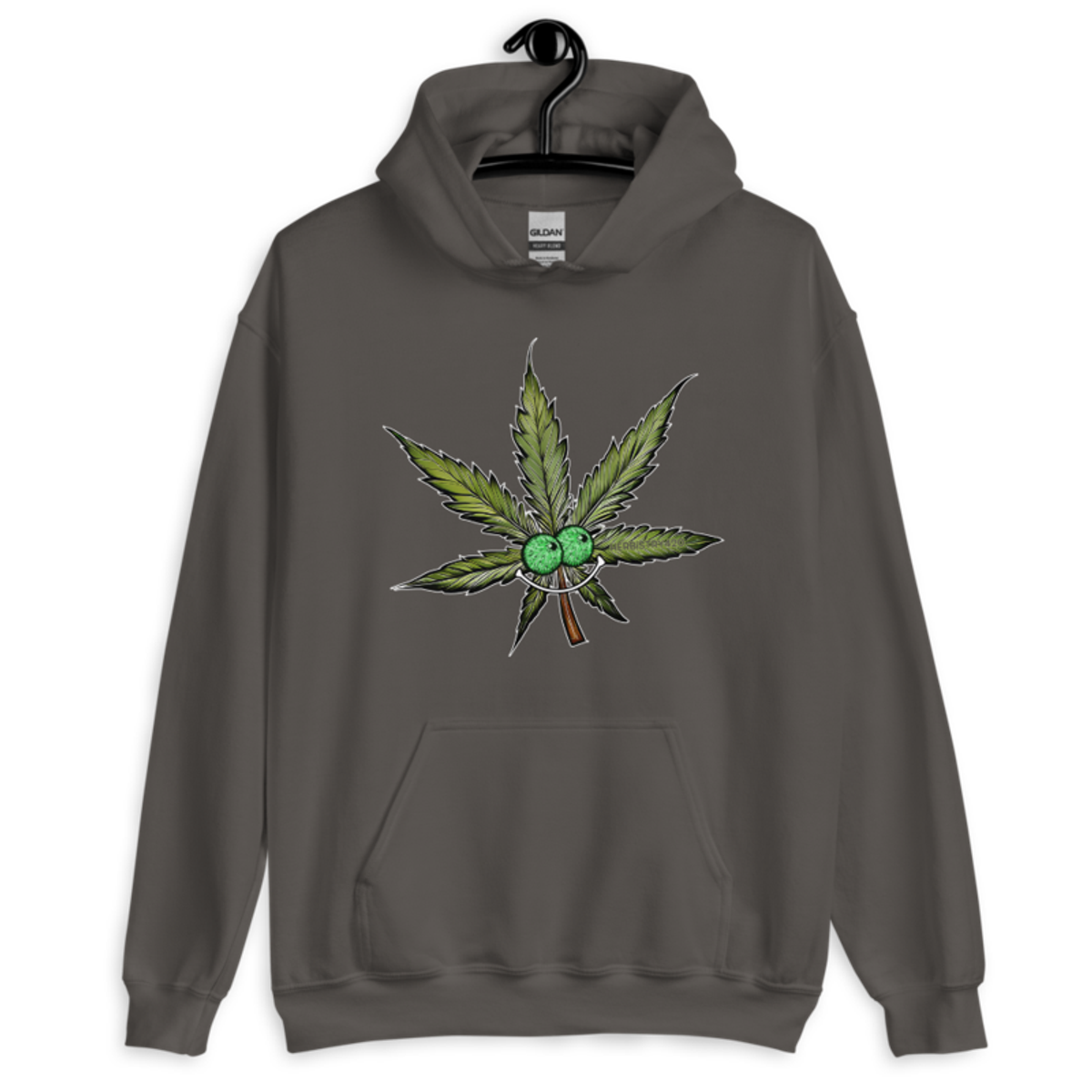 Happy Leaf – Unisex Hoodie — charcoal