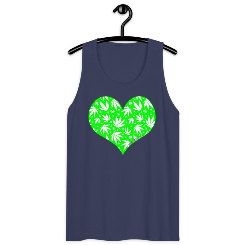 Love Weed – Men’s premium tank top — harbor blue