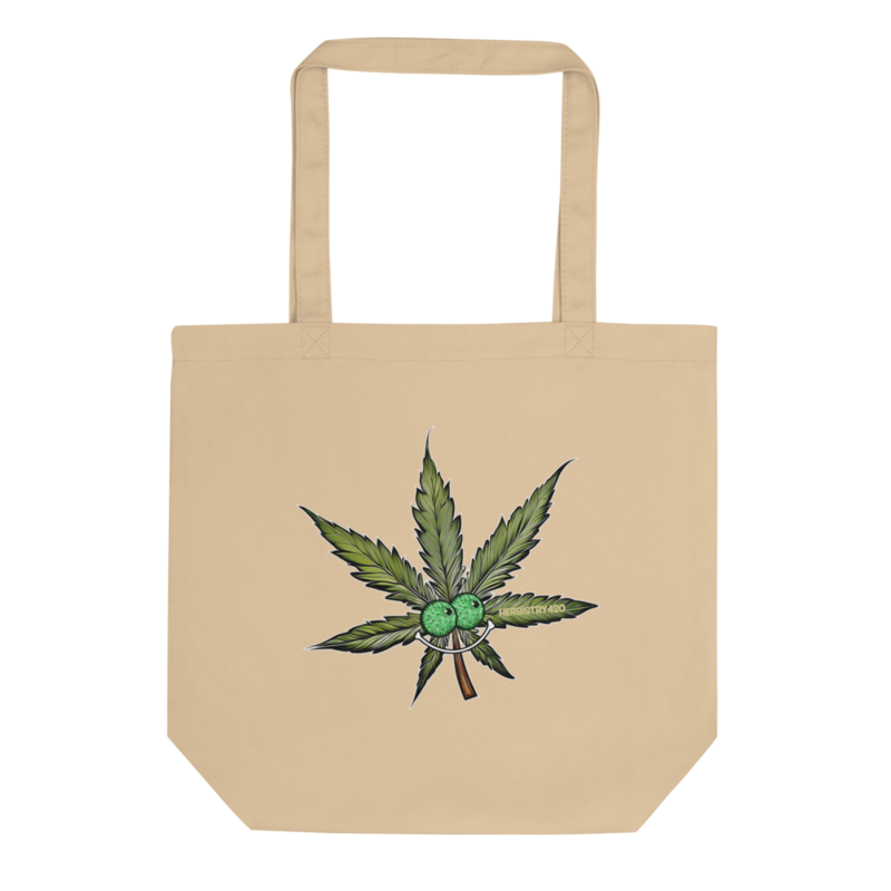 Happy Leaf – Eco Tote Bag — oyster