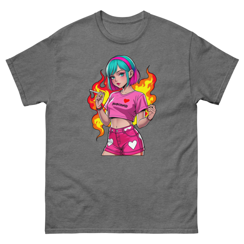 Anime Vape Girl - Unisex classic tee — graphite heather