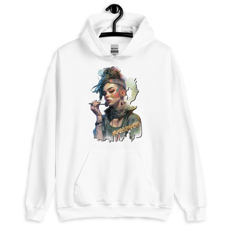 Steampunk Girl 2 – Unisex Hoodie — white