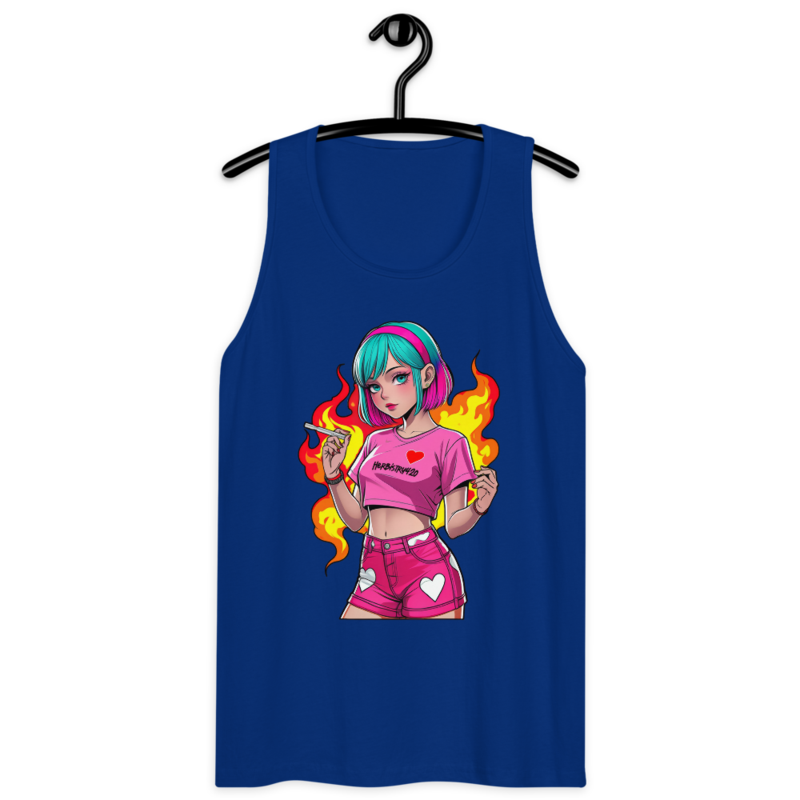 Anime Vape Girl – Men’s premium tank top — team royal