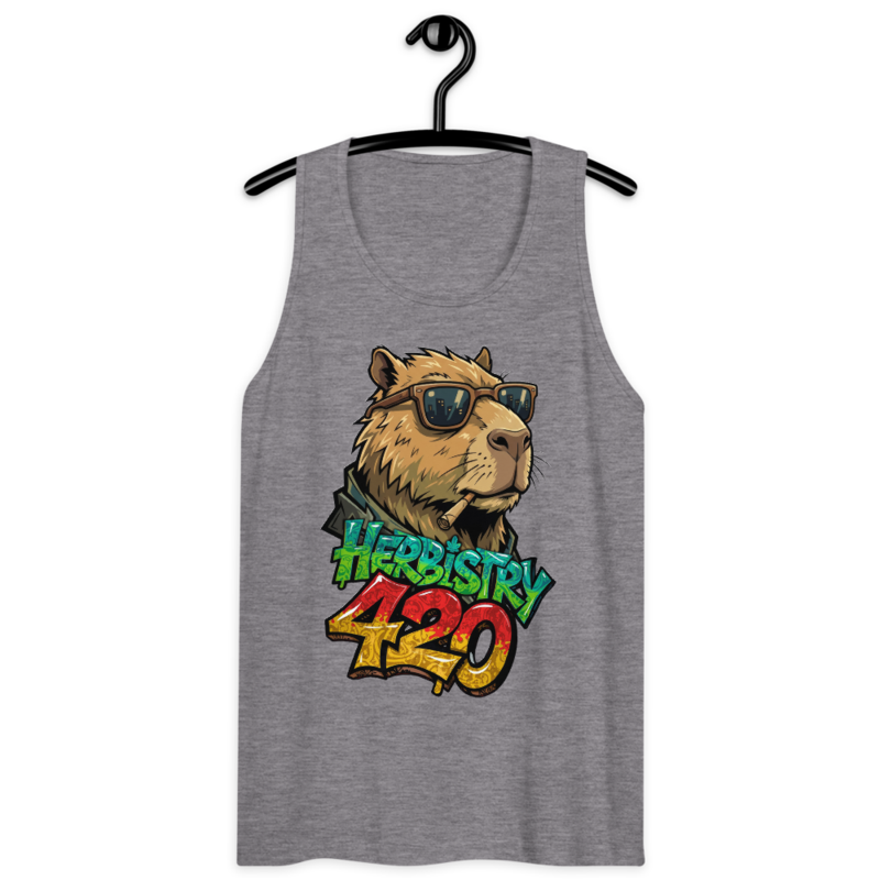 Cappy Life – Men’s premium tank top — athletic heather