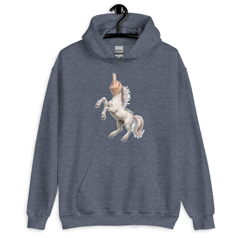 F*ck Unicorn – Unisex Hoodie — heather sport dark navy