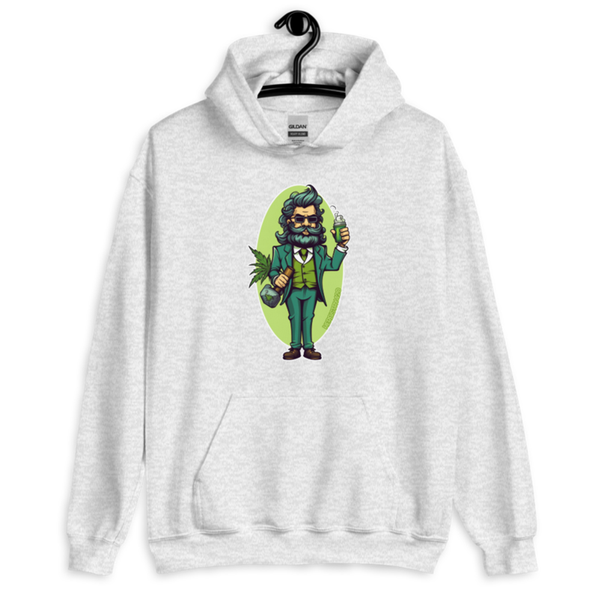 Weed Hipster – Unisex Hoodie — ash