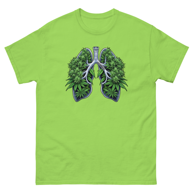 Weed Lungs – Unisex classic tee — lime