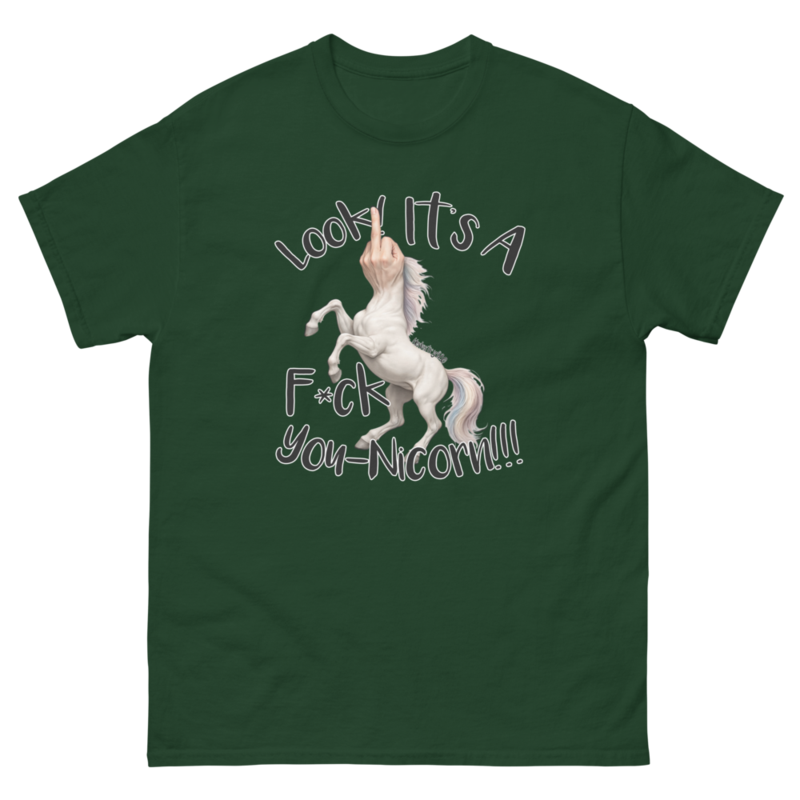 F•ck Unicorn – Unisex classic tee — forest green