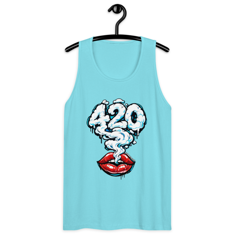Those Lips – Men’s premium tank top — pacific blue
