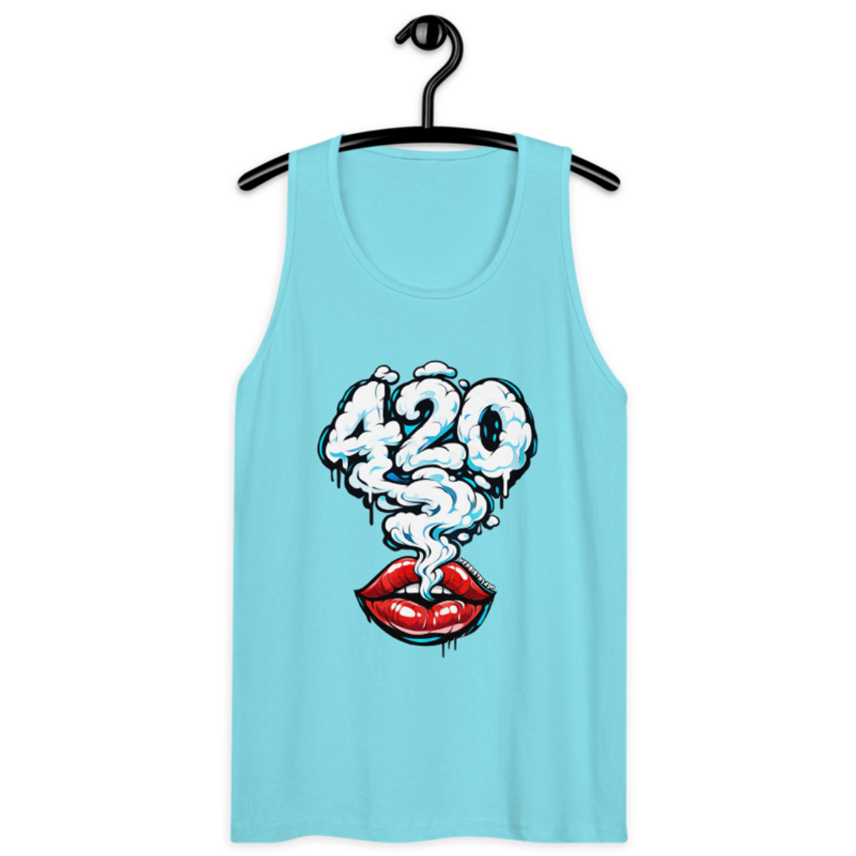 Those Lips – Men’s premium tank top — pacific blue