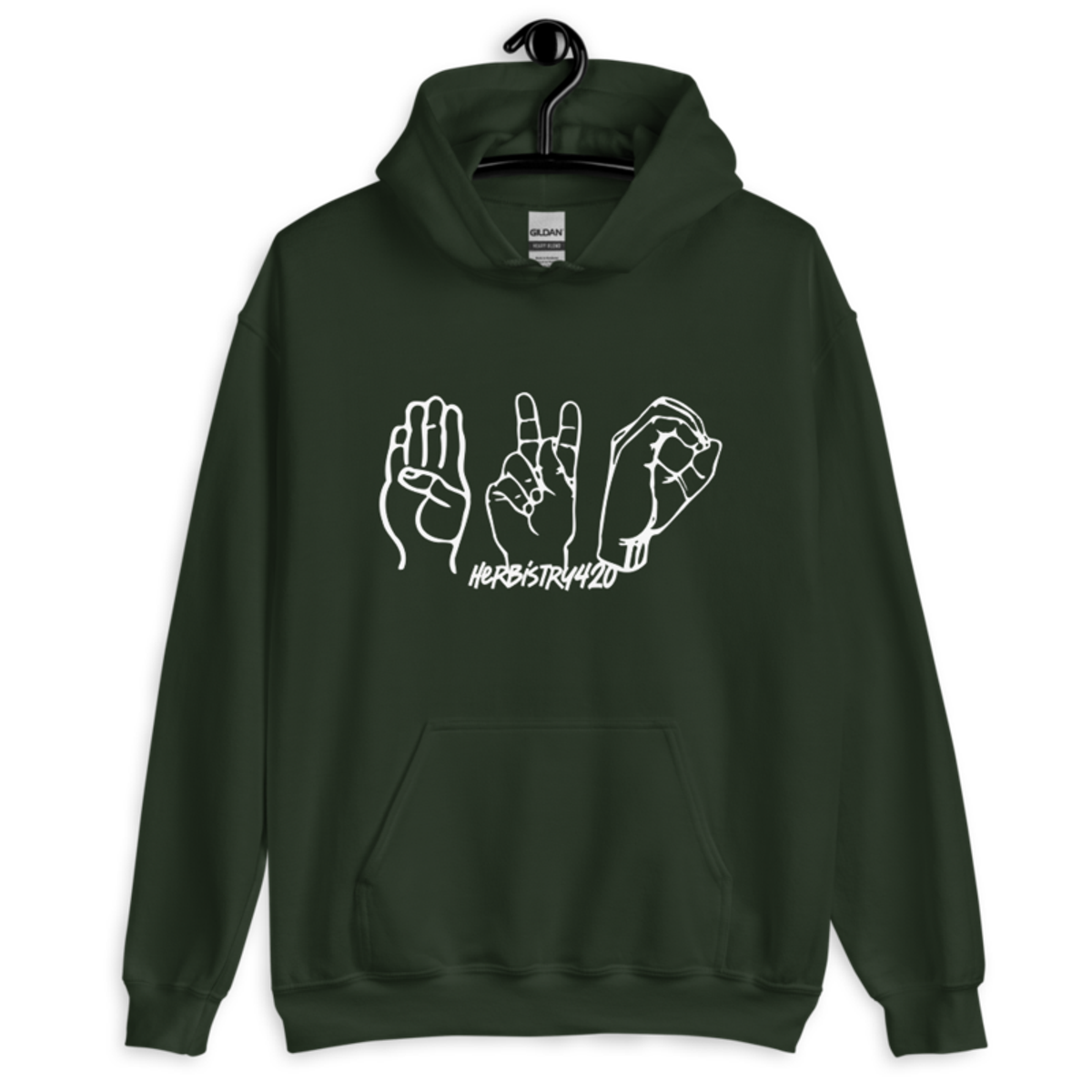 420 Hands – Unisex Hoodie — forest green