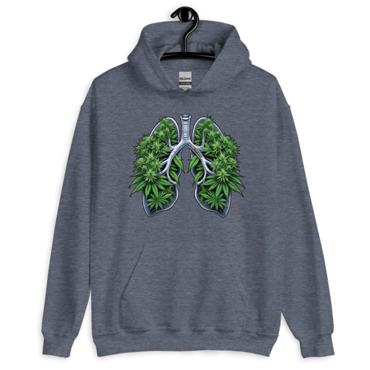 Weed Lungs – Unisex Hoodie — heather sport dark navy